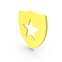 Star Shied Yellow Color PNG & PSD Images