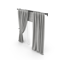 White Curtains from Tulle PNG & PSD Images