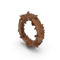 Chocolate Splash Circle Shape PNG & PSD Images