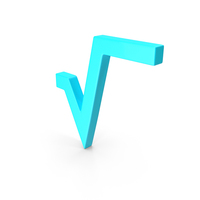 Blue Square Root Symbol PNG & PSD Images