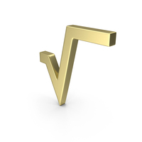 Gold Square Root Icon PNG & PSD Images