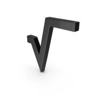 Black Square Root Symbol PNG & PSD Images