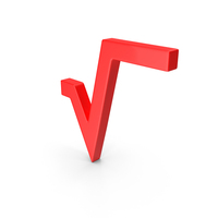 Red Square Root Symbol PNG & PSD Images