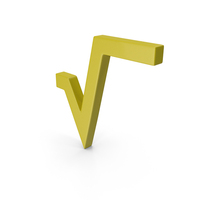 Yellow Square Root Symbol PNG & PSD Images