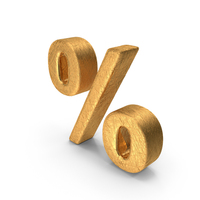 Golden Threads Percentage Symbol PNG & PSD Images