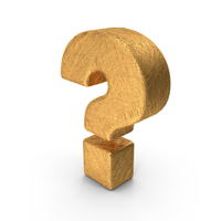 Golden Threads Question Mark Symbol PNG & PSD Images