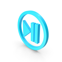 Blue Circular Play Pause Icon PNG & PSD Images