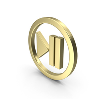 Gold Circular Play Pause Icon PNG & PSD Images