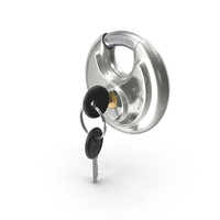 Steel Round Padlock With Keys PNG & PSD Images