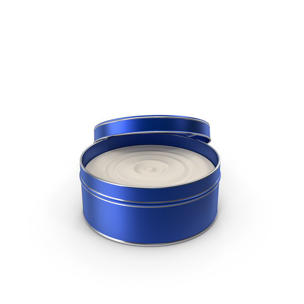 Cream In Blue Metal Tin PNG & PSD Images