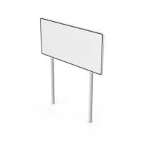 White Blank Highway Road Sign PNG & PSD Images
