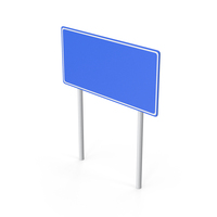 Blue Blank Road Sign PNG & PSD Images