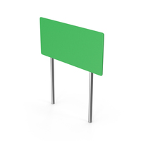 Green Blank Highway Road Sign PNG & PSD Images