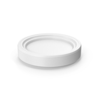White Plastic Plates Stack PNG & PSD Images