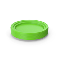 Green Plastic Plates Stack PNG & PSD Images