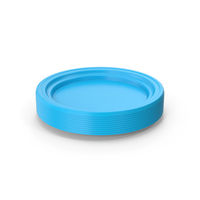 Blue Plastic Plates Stack PNG & PSD Images