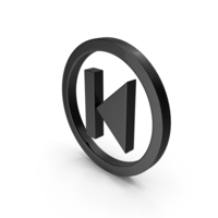 Black Circular Play Previous Track Icon PNG & PSD Images