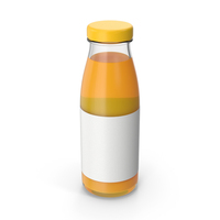 Yellow Juice Bottle With Label PNG & PSD Images