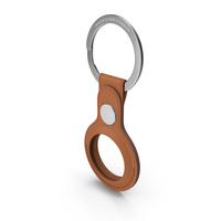AirTag Leather Key Ring Saddle Brown PNG & PSD Images