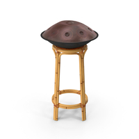 Hang Instrument on Bamboo Stool PNG & PSD Images