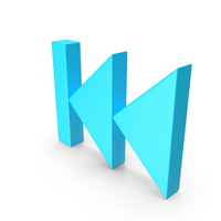 Blue Fast Rewind Icon PNG & PSD Images
