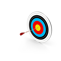 Archery Target With One Arrow PNG & PSD Images