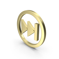 Gold Circular Fast Forward Icon PNG & PSD Images