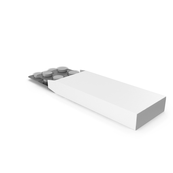 Tablet Blister Pack In A Box PNG & PSD Images