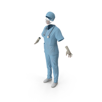 Female Surgeon Dress with Blood PNG & PSD Images