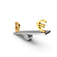 Ruble and Euro on Seesaw PNG & PSD Images