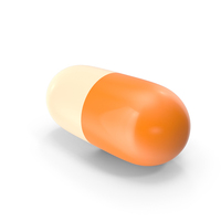 Capsule Pill Orange and Beige PNG & PSD Images