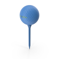Golf Ball and Tee Blue PNG & PSD Images