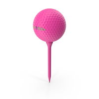 Golf Ball and Tee Pink PNG & PSD Images