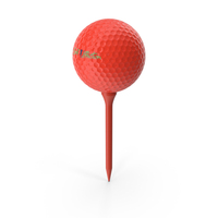 Golf Ball and Tee Red PNG & PSD Images