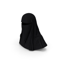 Muslim Islamic Women Burqa with Face Cover Niqab PNG & PSD Images