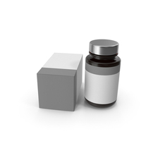 Dark Glass Bottle With Box PNG & PSD Images
