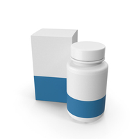 Pills Bottle With Box PNG & PSD Images