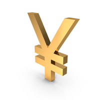 Gold Japanese Yen Currency PNG & PSD Images