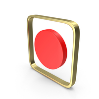 RECORD ICON RED GOLD PNG & PSD Images