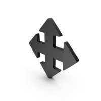 MOVE ARROW SYMBOL BLACK PNG & PSD Images