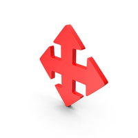 MOVE ARROW SYMBOL RED PNG & PSD Images