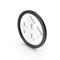 MOVE ARROW SYMBOL WHITE BLACK PNG & PSD Images