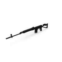 Sniper Rifle Dragunov SVDS with Folding Stock PNG & PSD Images