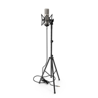 Studio Microphone On A Stand PNG & PSD Images