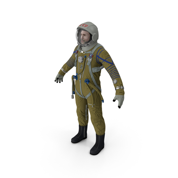 USSR Astronaut Wearing Space Suit Strizh With SK 1 Helmet PNG & PSD Images