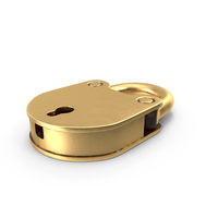 Vintage Brass Padlock PNG & PSD Images