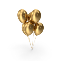 Gold Balloons PNG & PSD Images