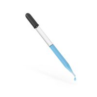 Glass Dropper With Blue Liquid PNG & PSD Images