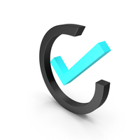 RIGHT TICK ICON BLUE BLACK PNG & PSD Images