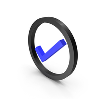 RIGHT MARK CIRCLE BLUE BLACK PNG & PSD Images